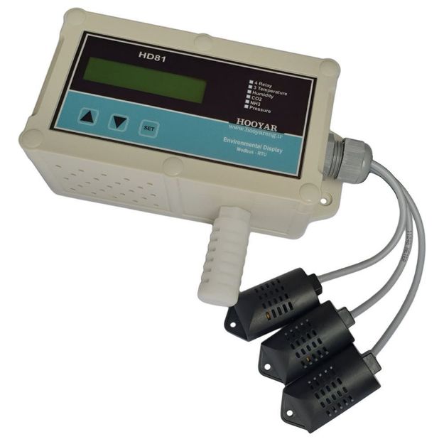 نمایشگر و کنترلر محیطی دی اکسید کربن، رطوبت و 3 دما HD81 